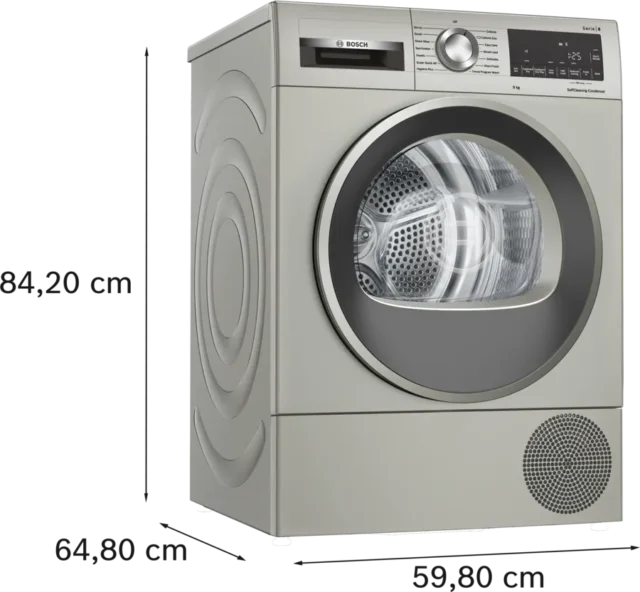 BOSCH WQG245S9GB Series 6 Heat pump tumble dryer 9 kg Silver inox - Image 8