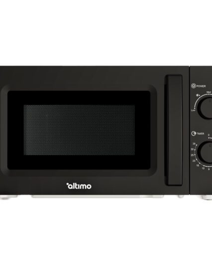 Altimo 700W 20L Black Microwave Oven, 5 Cooking Power Levels, Quick Defrost Function, Manual Kitchen Timer MMW701B