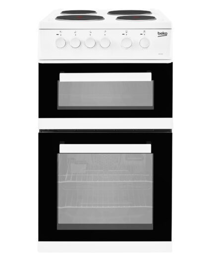 Beko KD533AW Electric Cooker with Solid Plate Hob