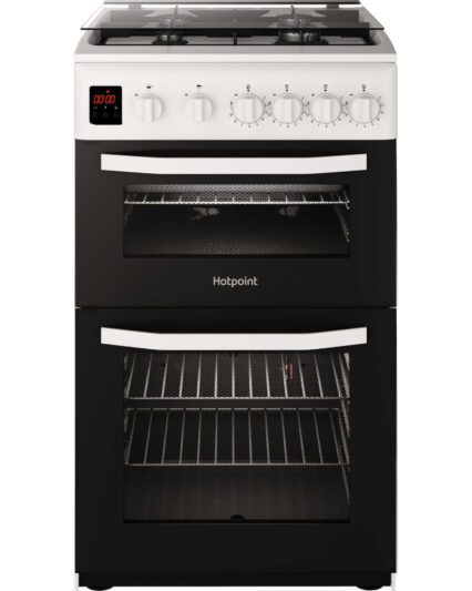 Hotpoint HD5G00CCW 500mm Twin Cavity Oven Gas Cooker