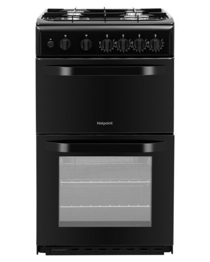 Hotpoint HD5G00KCB 500mm Twin Cavity Gas Cooker
