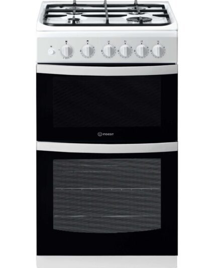 Indesit ID5G00KMW/UK /L Twin Cavity Gas Cooker - White