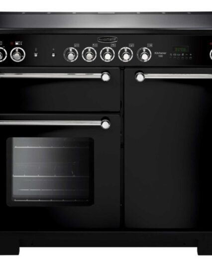 Rangemaster KCH100ECBLC Electric Range Cooker with 5 Ceramic Hobs - Black Chrome