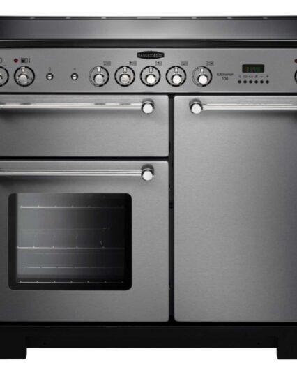 Rangemaster KCH100ECSSC Electric Range Cooker with 5 Ceramic Hobs - Steel Chrome