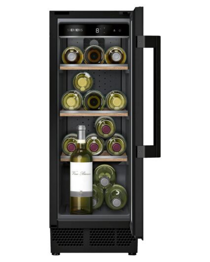 Siemens KU20WVHF0G 21-Bottle Wine Cooler with Glass Door - Black