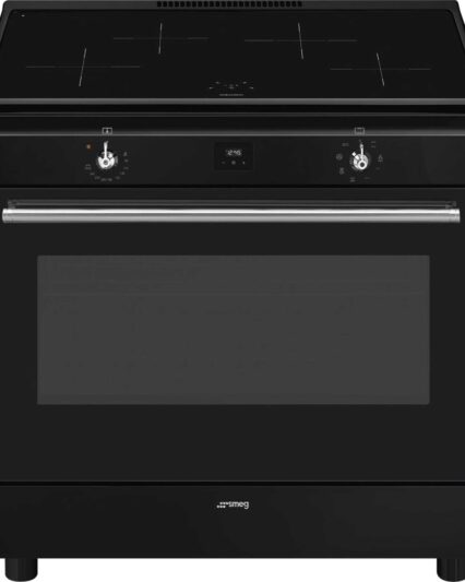 Smeg CX91IMBL Classica Aesthetic 115l 90cm Cooker with Induction Hob - Black
