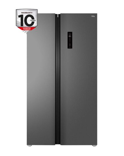 TCL RP505SSE2UK 505L American Fridge Freezer with NoFrost - Grey
